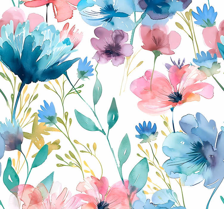 Estor de flores flores silvestres no verão - TenStickers