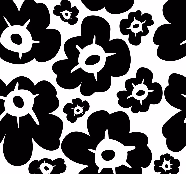 Estore de rolo para quarto de casal papoila negra - TenStickers