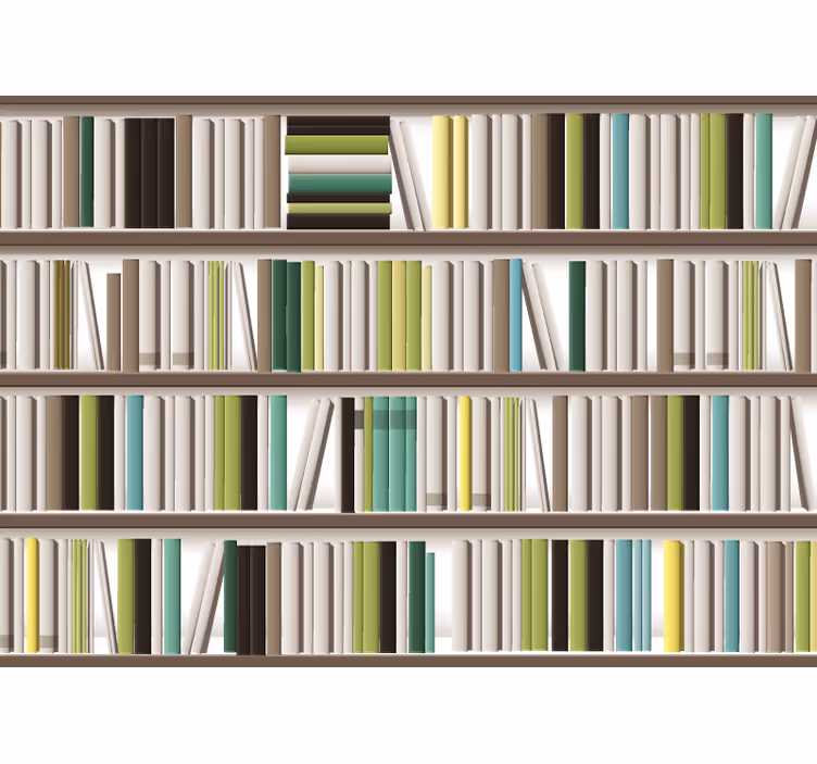 Estore de rolo rústico prateleira de livros organizada - TenStickers