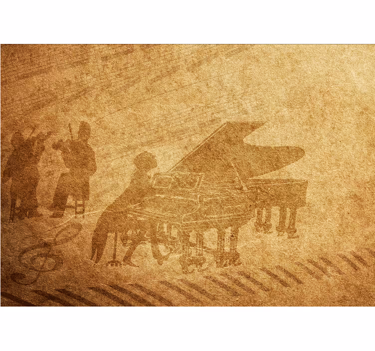 Estore de rolo rústico piano vintage - TenStickers