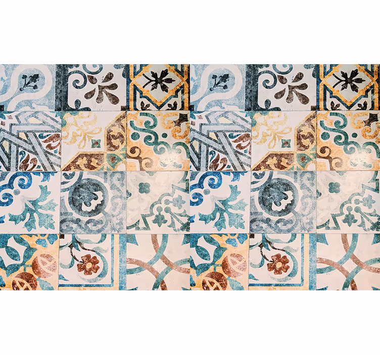 Estore de rolo rústico padrão mosaico retrô - TenStickers