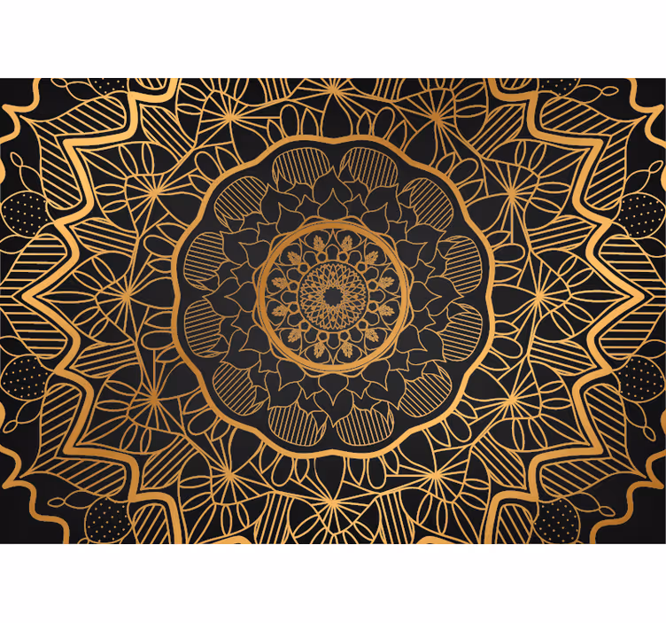 Estore de rolo zen papel de parede brilho dourado - TenStickers