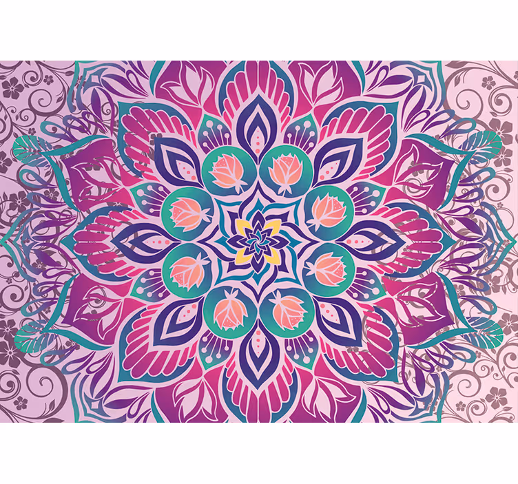 Estore de rolo zen padrão de design mandala - TenStickers