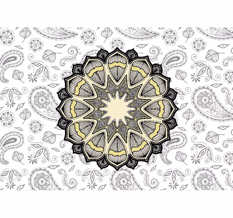 Estore de rolo zen mandala e paisley clássico - TenStickers
