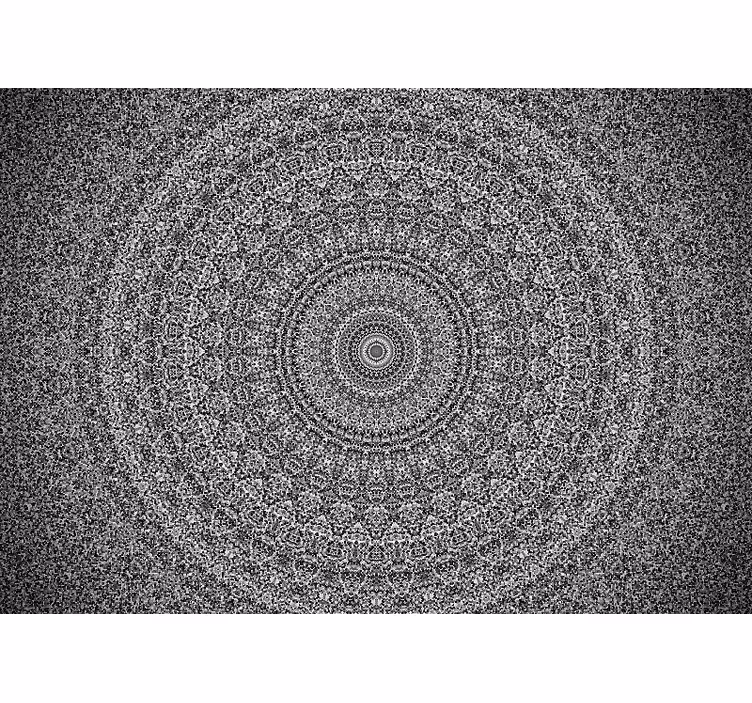 Estore de rolo zen mandala em tons de cinza - TenStickers