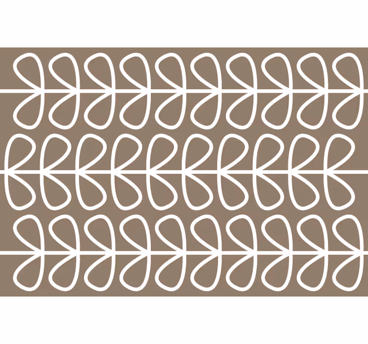 Estore de rolo castanho padrão de folhas bege - TenStickers