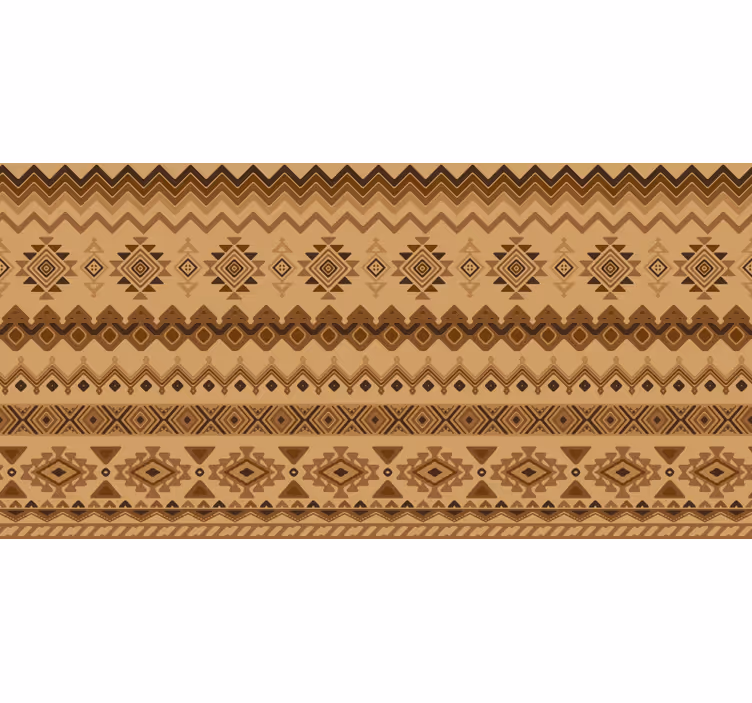 Estore de rolo castanho design étnico em kilim - TenStickers