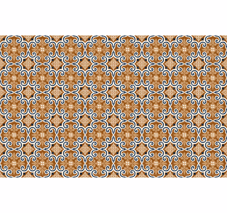 Estore de rolo castanho azulejos estilo cimento - TenStickers