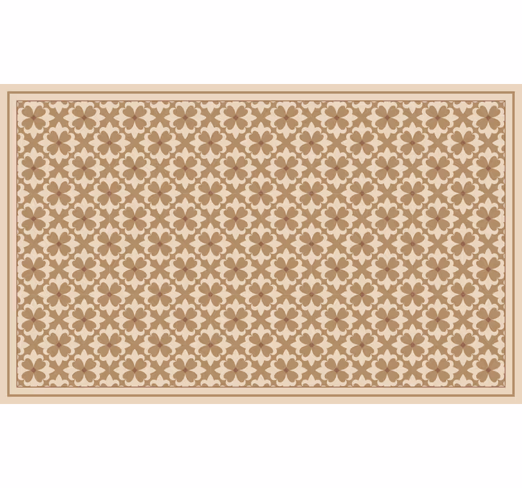 Estore de rolo castanho padrão bege vintage quadrado - TenStickers