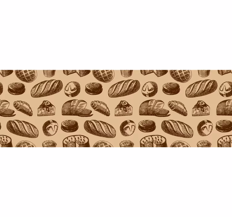 Estore de rolo castanho design de padaria - TenStickers