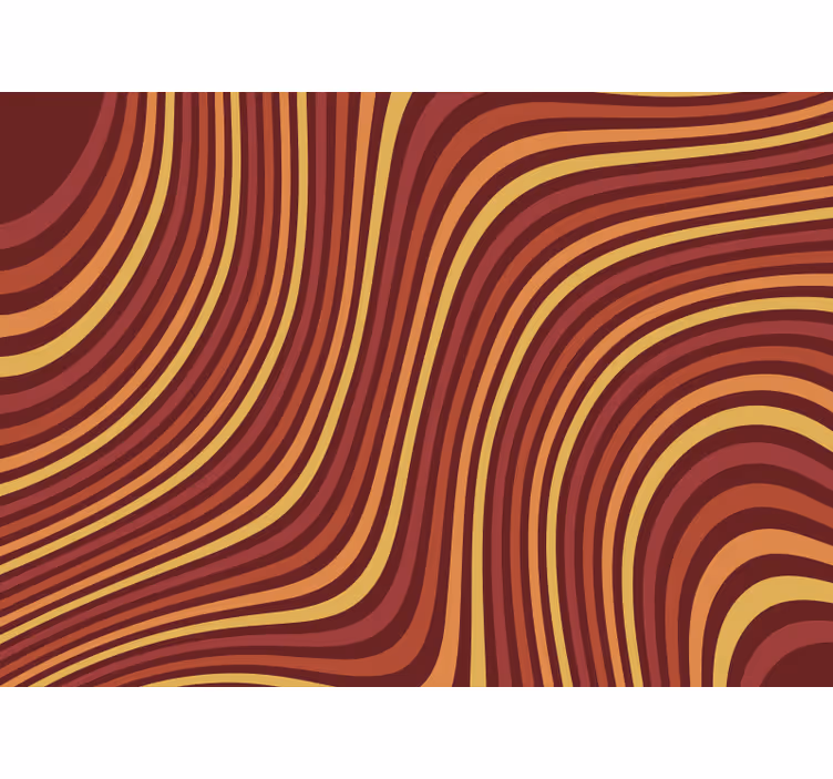 Estore de rolo castanho ondas coloridas dos anos 70 - TenStickers