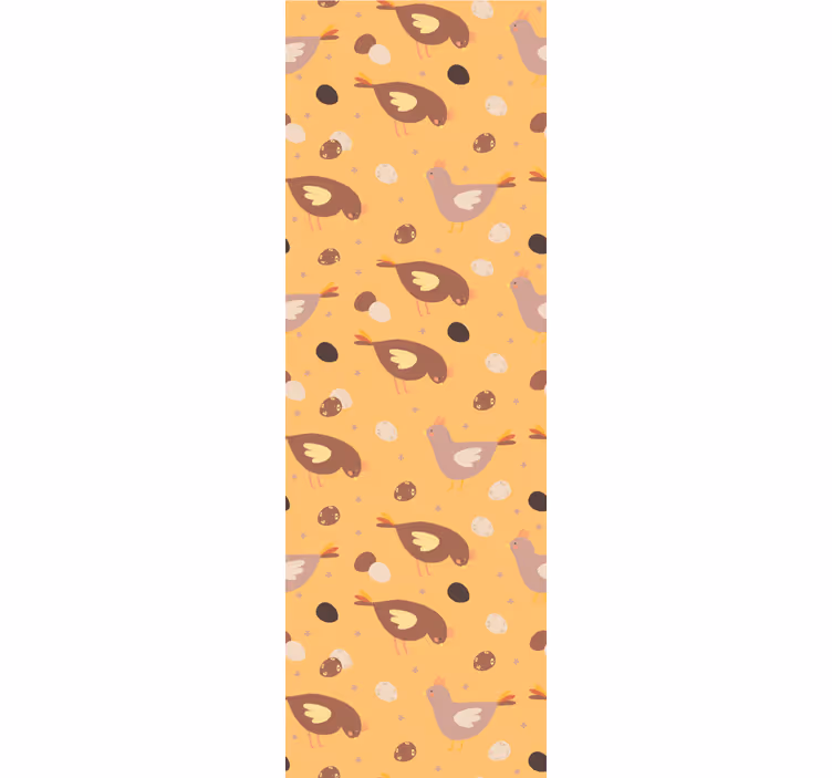 Estore de rolo laranja padrão de pintinhos laranja - TenStickers