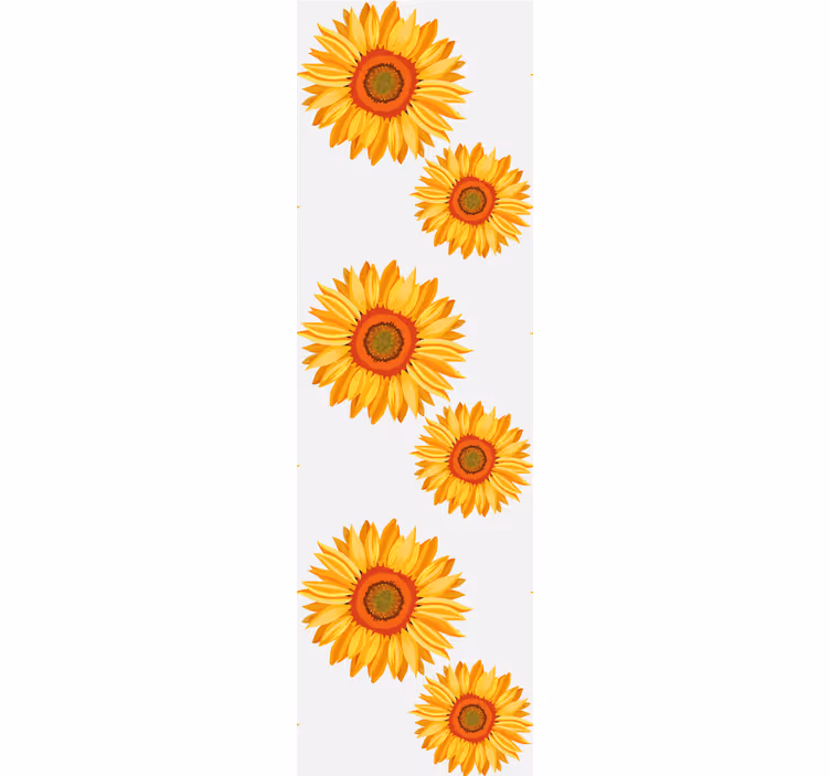 Estore de rolo laranja flores elegantes - TenStickers