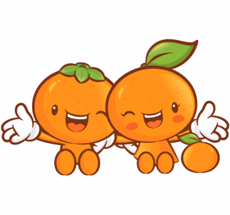 Estore de rolo laranja vinil decorativo de tangerinas - TenStickers