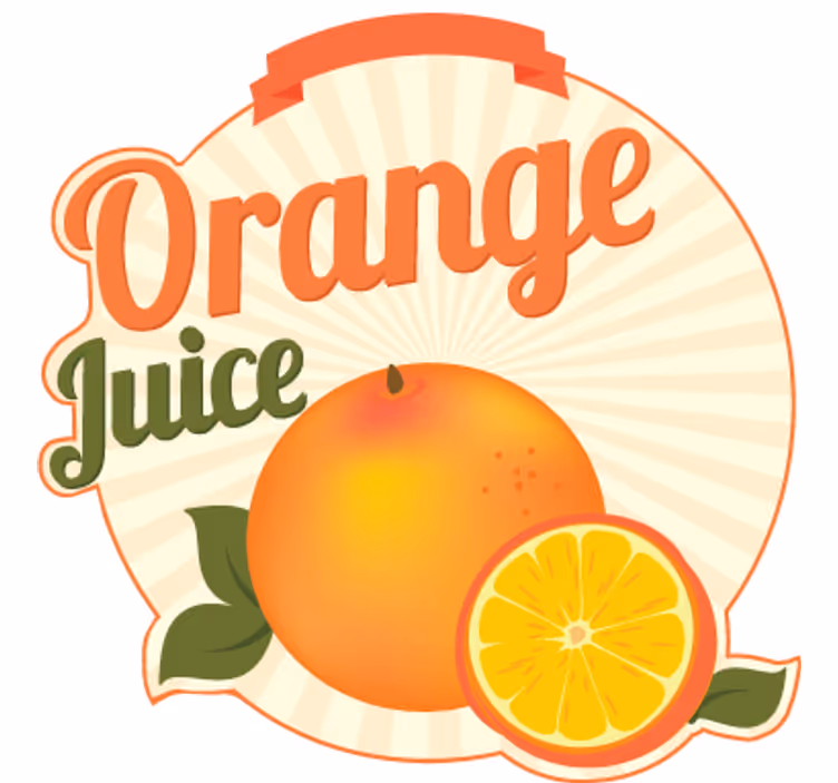 Estore de rolo laranja adesivo decorativo suco de laranja - TenStickers