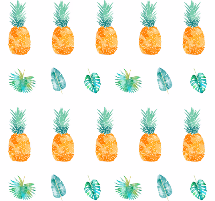 Estore de rolo laranja padrões abacaxi - TenStickers