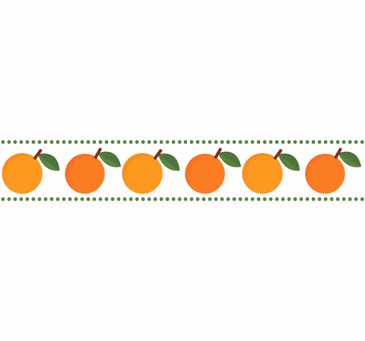 Estore de rolo laranja bordas elegantes de laranja - TenStickers