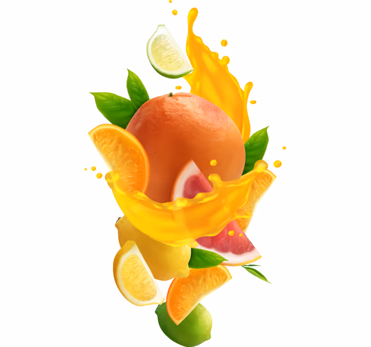 Estore de rolo laranja explosão de frutas - TenStickers
