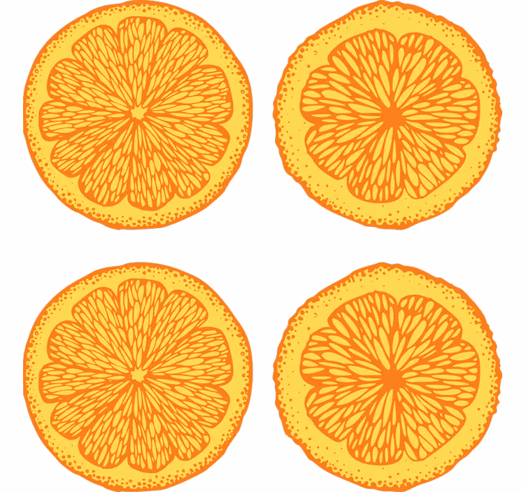 Estore de rolo laranja pacote de adesivos desenhados à mão - TenStickers