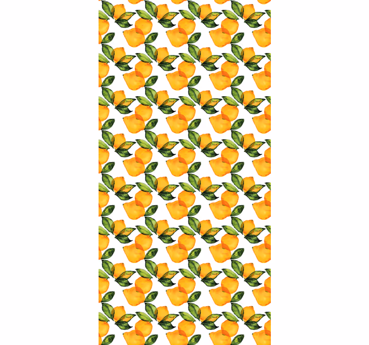 Estore de rolo laranja estilo mediterrâneo de limão - TenStickers