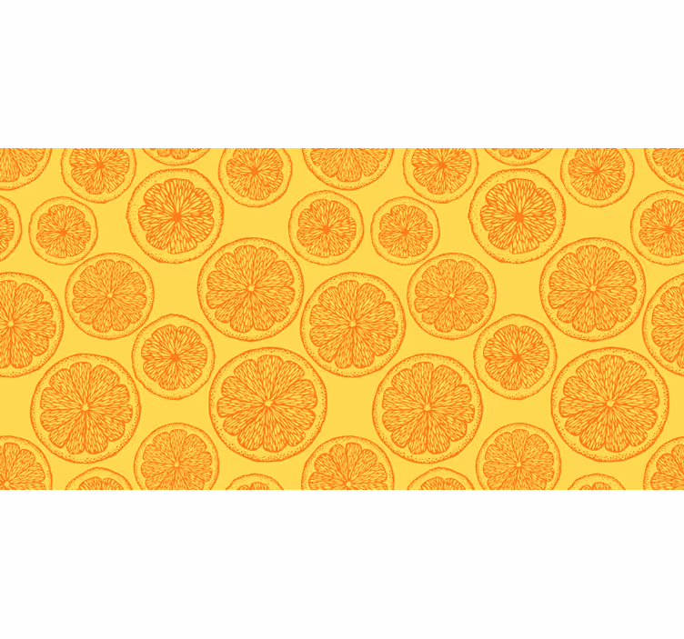 Estore de rolo laranja padrão desenhado à mão móveis - TenStickers