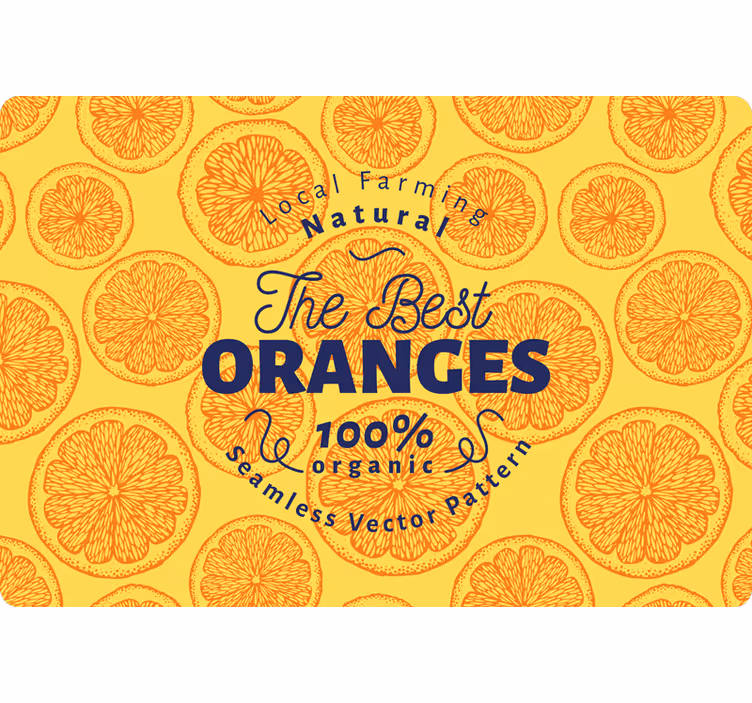 Estore de rolo laranja padrão desenhado à mão laptop - TenStickers