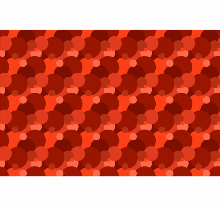 Estore de rolo vermelho padrão de círculos modernos - TenStickers