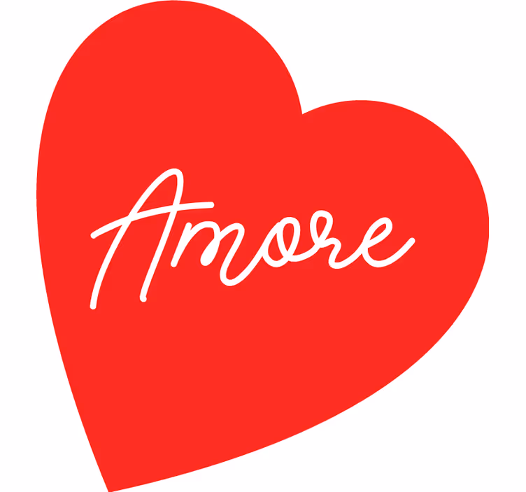 Estore de rolo vermelho coração de amor - TenStickers