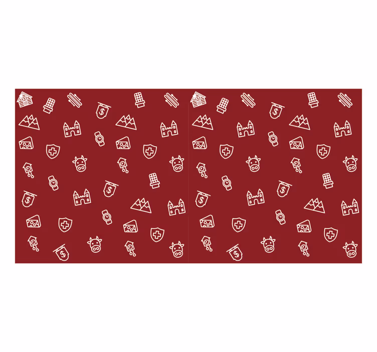 Estore de rolo vermelho ícones da suíça - TenStickers