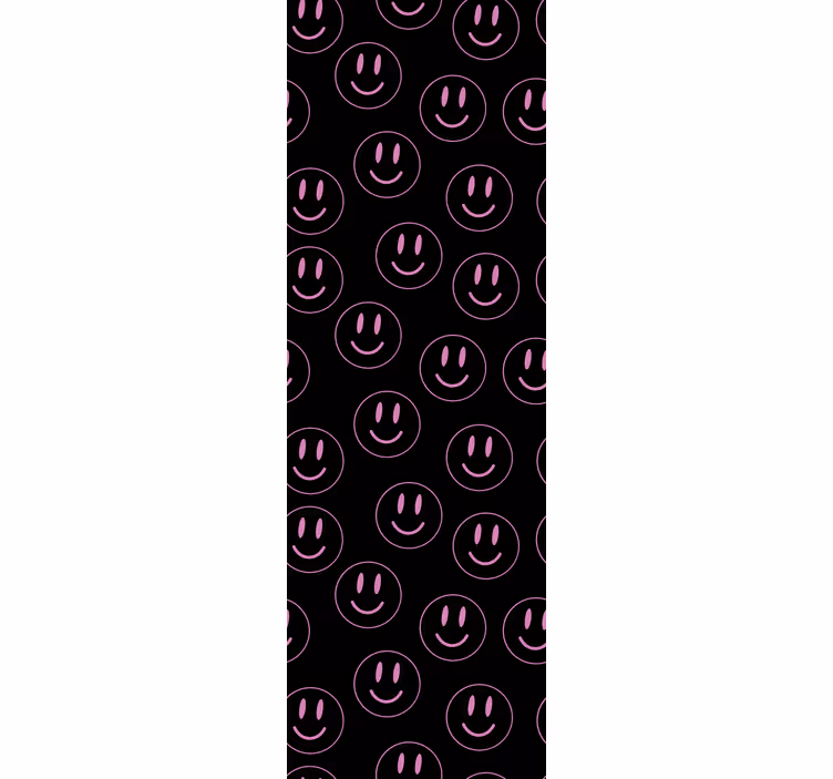 Estore de rolo juvenil rostos sorridentes roxos e brancos - TenStickers