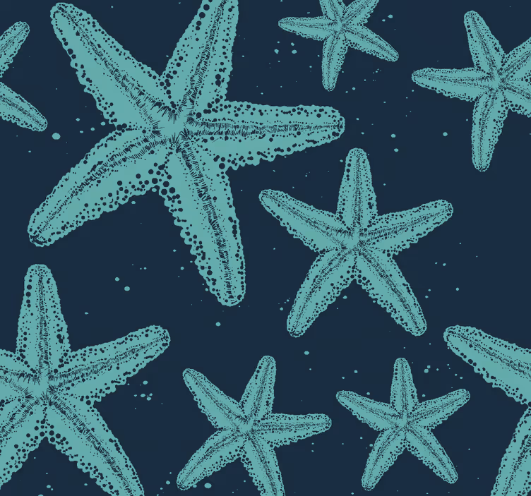 Estore de rolo juvenil estrelas-do-mar azuis - TenStickers