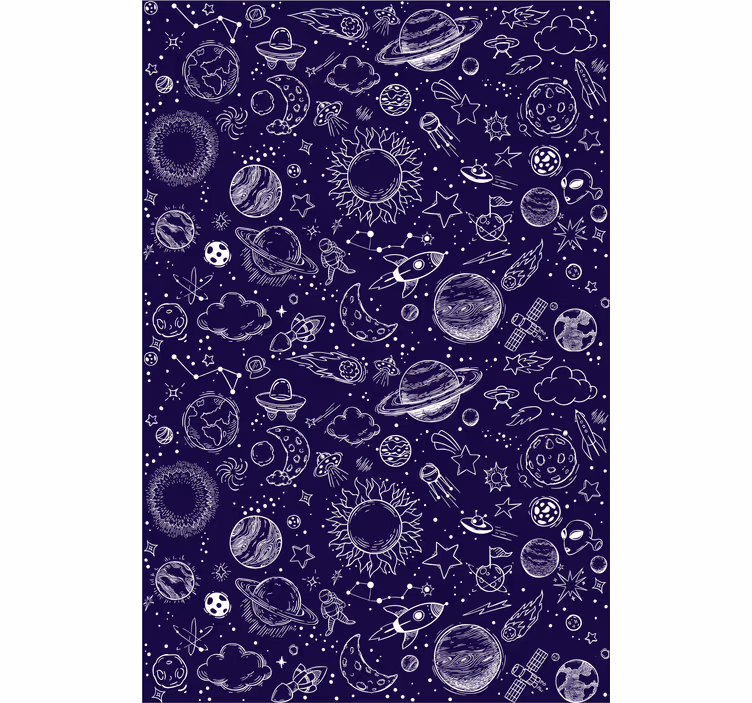 Estore de rolo juvenil planeta doodle - TenStickers