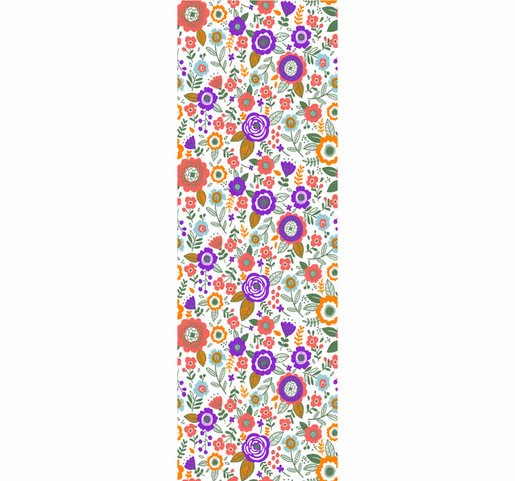 Estore de rolo juvenil flores coloridas e lindas - TenStickers