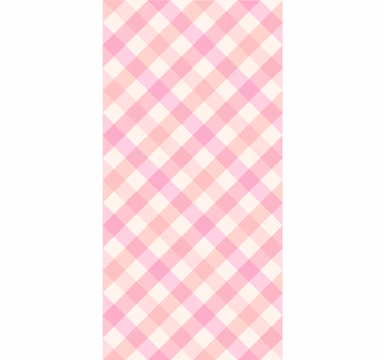 Estore de rolo juvenil padrão xadrez rosa - TenStickers