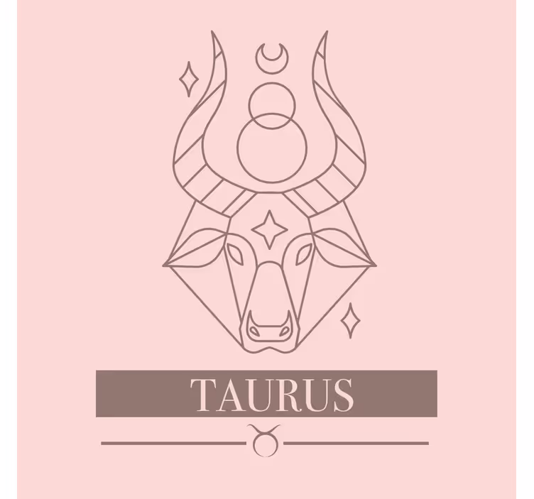 Estore de rolo casa de banho design zodiacal touro rosa - TenStickers