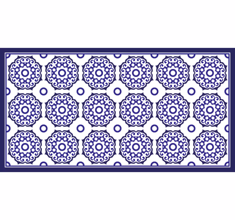 Estore de rolo casa de banho padrão floral azul claro - TenStickers