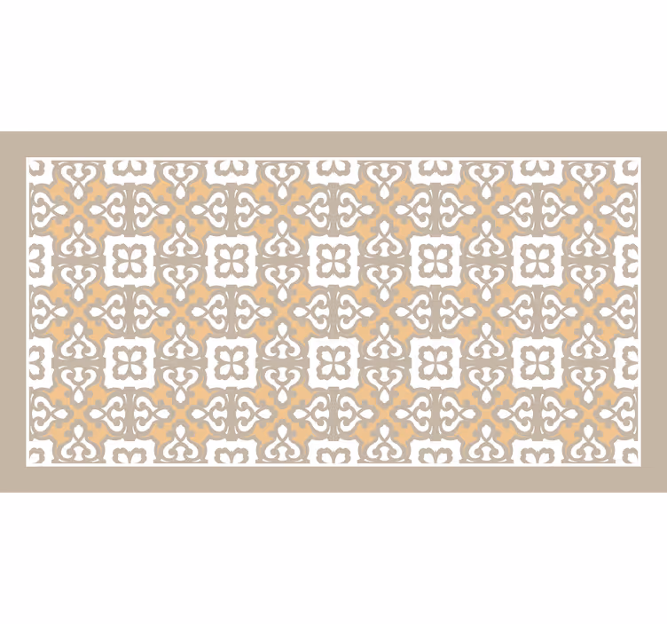 Estore de rolo casa de banho padrão floral bege e cinza - TenStickers