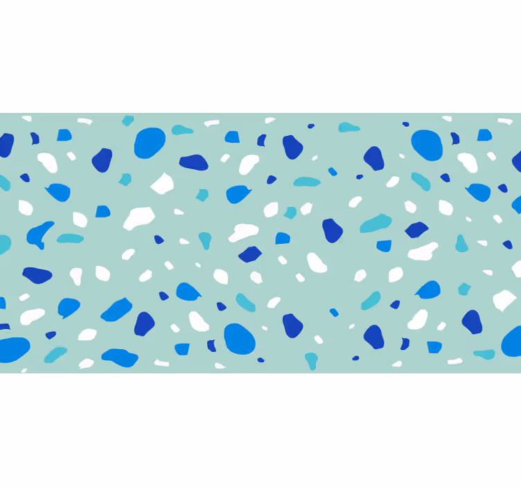Estore de rolo casa de banho em tons de azul terrazzo - TenStickers