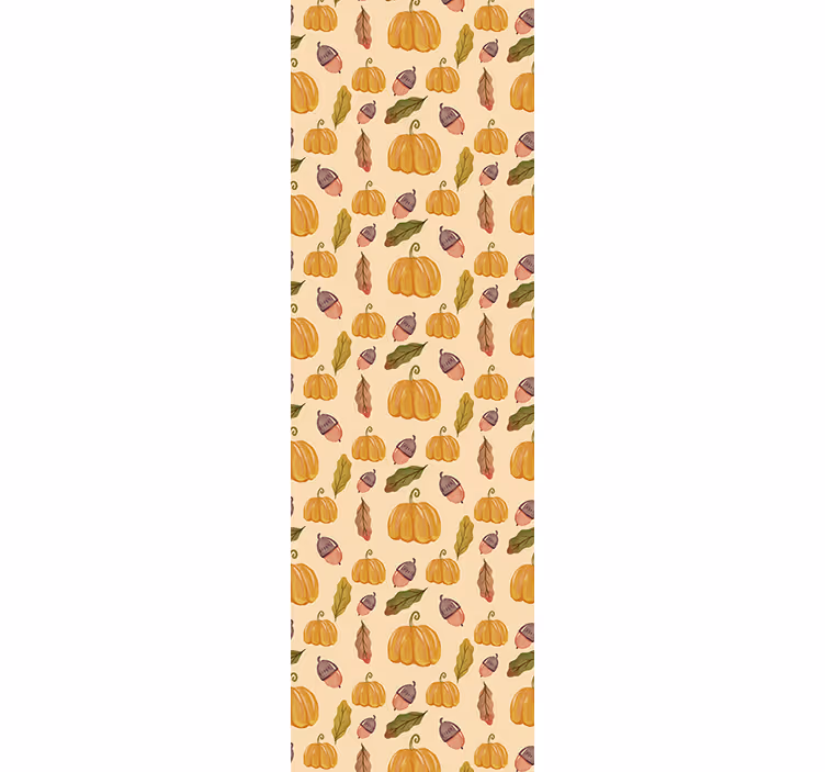 Estores de rolo clássicos abóbora e folhas vintage - TenStickers