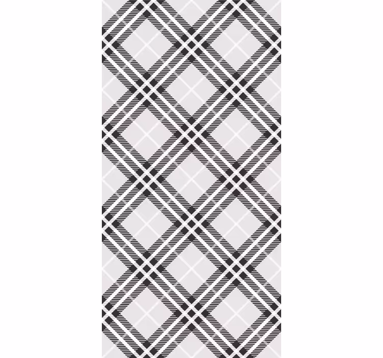 Estores de rolo clássicos tartan escocês preto e branco - TenStickers