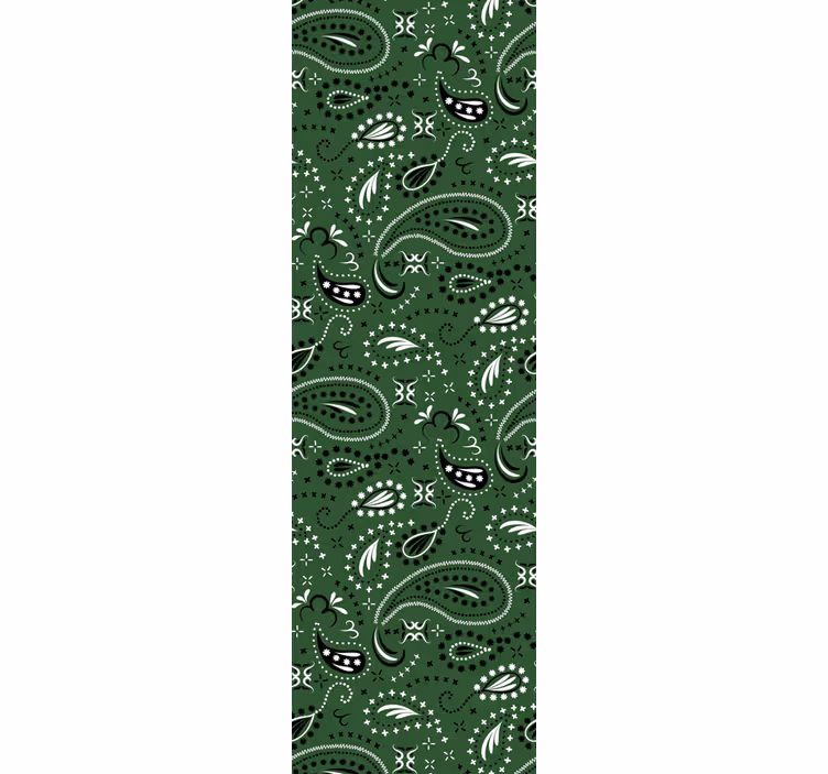 Estores de rolo clássicos em padrão paisley verde-água - TenStickers