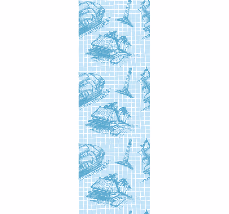 Estores de rolo clássicos com padrão toile westwind - TenStickers