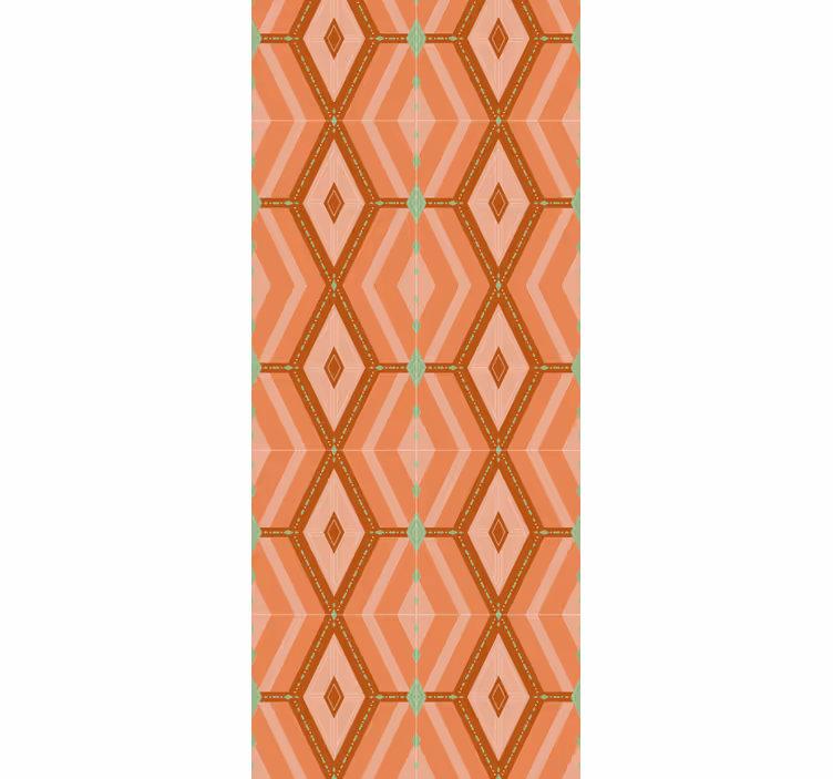 Estores de rolo clássicos tons geométricos outonais 30s - TenStickers