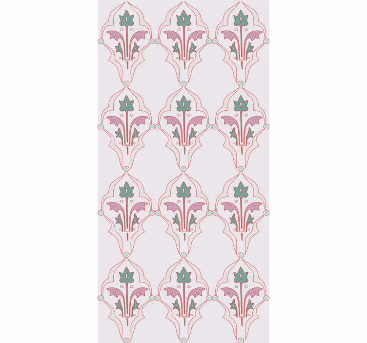 Estores de rolo clássicos com design floral formalizado - TenStickers