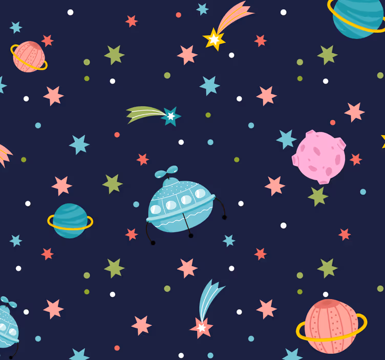 Estore de rolo quarto de bebé espaço celestial - TenStickers