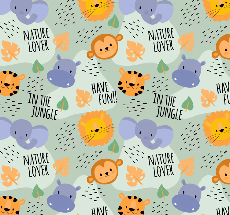Estore de rolo quarto de bebé papel de parede infantil selva - TenStickers