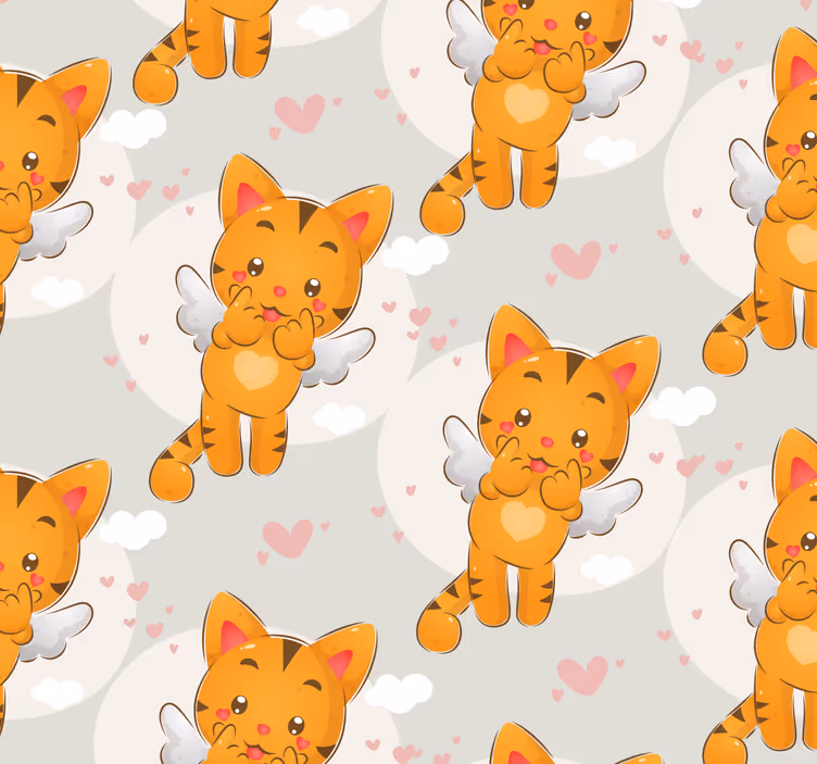 Estore de rolo quarto de bebé gatinhos fofos a voar - TenStickers