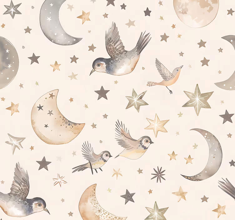 Estore de rolo quarto de bebé céu noturno bege - TenStickers