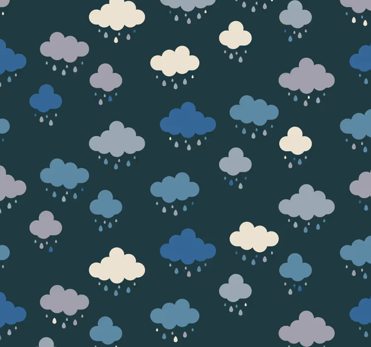 Estore de rolo quarto de bebé céu azul com nuvens - TenStickers