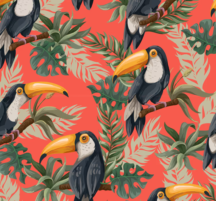 Estore de rolo para corredores toucans tropicais da paraty - TenStickers